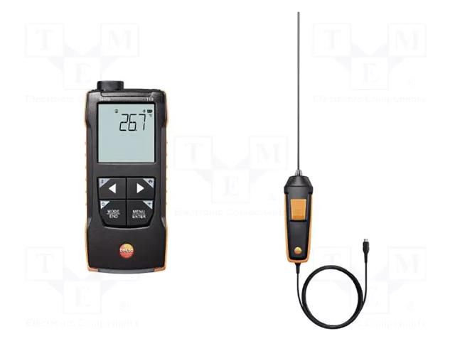 Meter: temperature; digital; -200÷800°C; Ch: 1; IP40,IP65 TESTO TESTO110-SET-1