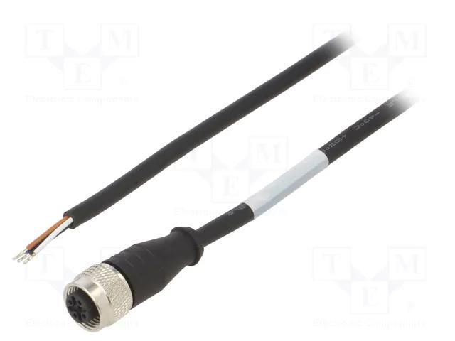 Connection lead; M12; PIN: 4; straight; 1.5m; plug; 250VAC; 4A; PVC MUELLER ELECTRIC BU-122730291