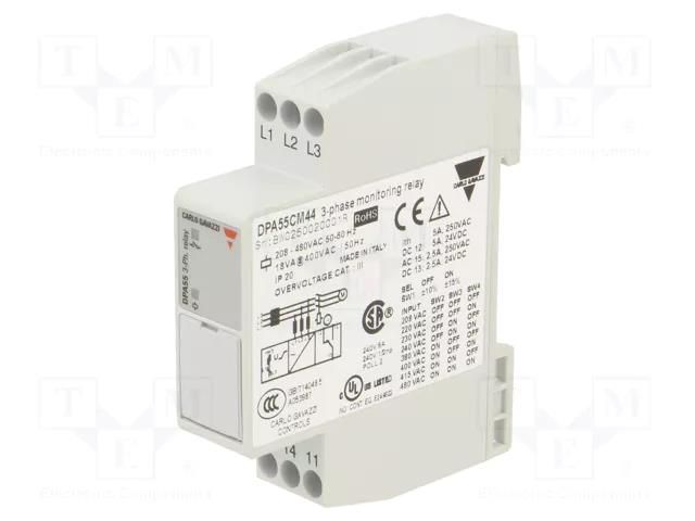 Voltage monitoring relay; for DIN rail mounting; DPA; SPDT; IP20 CARLO GAVAZZI DPA55CM44