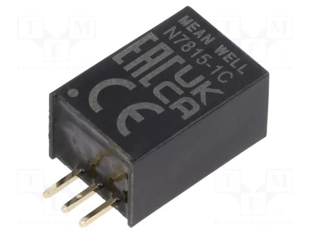 Converter: DC/DC; Uin: 20÷36VDC; Uout: -15VDC,15VDC; Iout: 0÷1000mA MEAN WELL N7815-1C