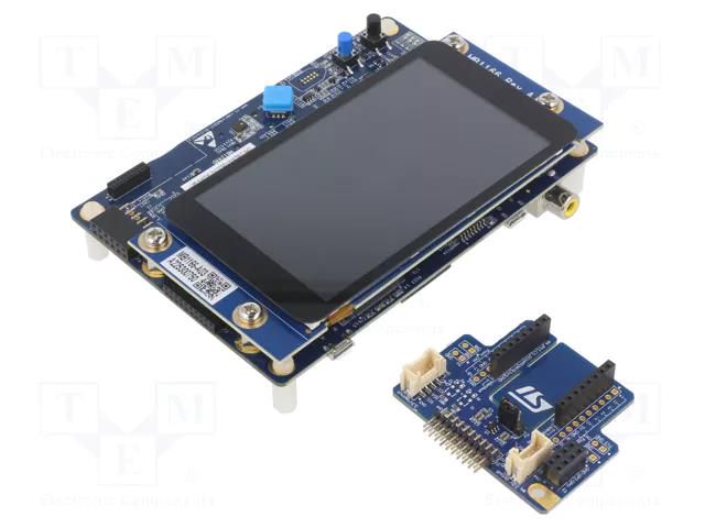 Dev.kit: STM32; base board,TFT display; Add-on connectors: 5 STMicroelectronics STM32H747I-DISCO