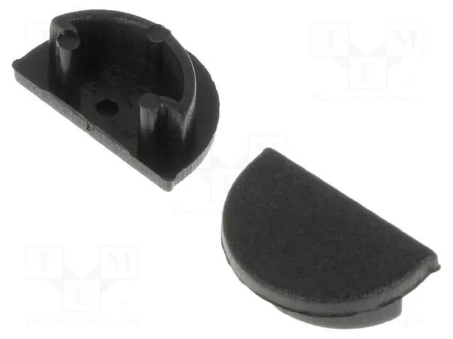 Cap for LED profiles; black; 20pcs; ABS; ARC12 TOPMET TOP.B2980002