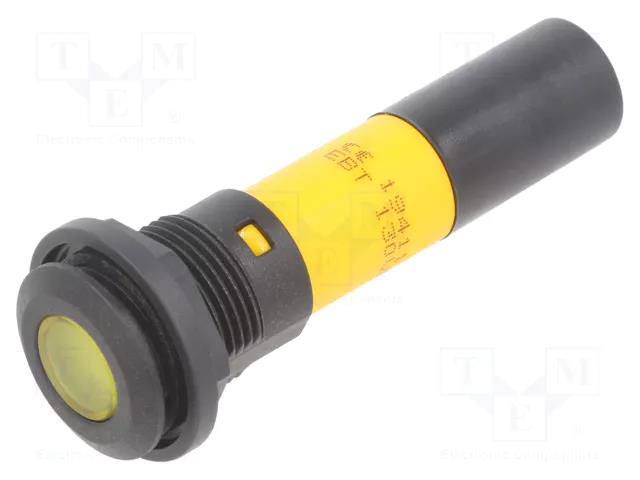 Indicator: LED; flat; yellow; 130VDC; Ø16mm CML INNOVATIVE TECHNOLOGIES 19411132DC