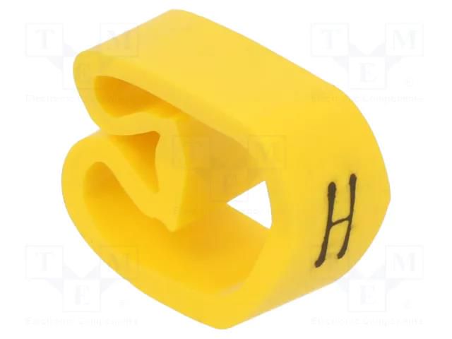 Markers; Marking: H; 8÷16mm; PVC; yellow; -30÷60°C; leaded; PA-3 PARTEX PA-30006AV40.H