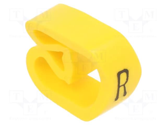 Markers; Marking: R; 8÷16mm; PVC; yellow; -30÷60°C; leaded; PA-3 PARTEX PA-30006AV40.R