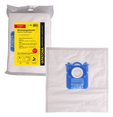 PATONA 10 vacuum cleaner bag multi layer fleece incl. Microfilter f. Electrolux E15, PATONA 9535 4055655180856