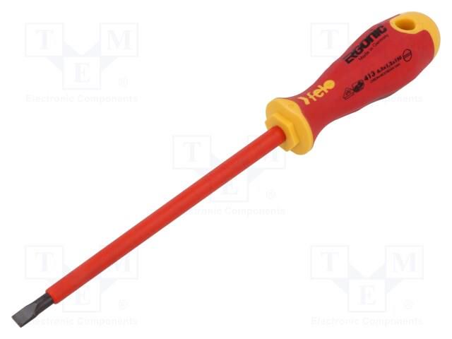 Screwdriver; insulated; slot; 6,5x1,2mm; ERGONIC® FELO FL41306590