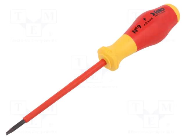 Screwdriver; insulated; slot; 4,0x0,8mm FELO FL91304090