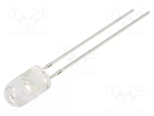 LED; yellow; 5mm; 5800÷7000mcd; 30°; Front: convex; 1.8÷2.6VDC; 78mW OPTOSUPPLY OSY5PA5E31B
