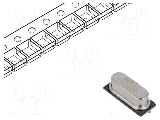 Resonator: quartz; 16MHz; ±30ppm; 12pF; SMD; 11.4x4.35x3.8mm QST 49S-16.000MAAE-T