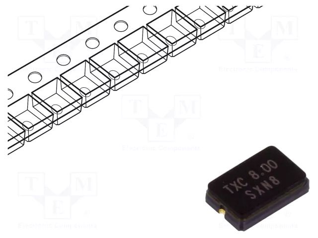 Resonator: quartz; 8MHz; 20pF; SMD; 5x3.2x1.2mm TXC AA-8.000MDMK-T