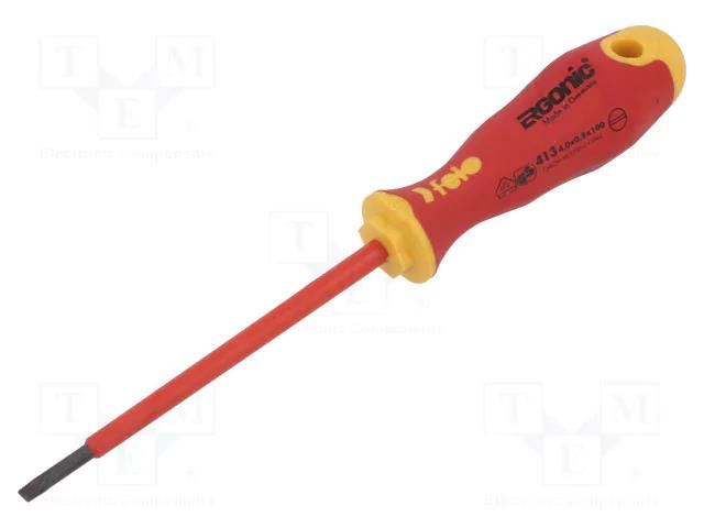 Screwdriver; insulated; slot; 4x0.8mm; ERGONIC® FELO FL41304090
