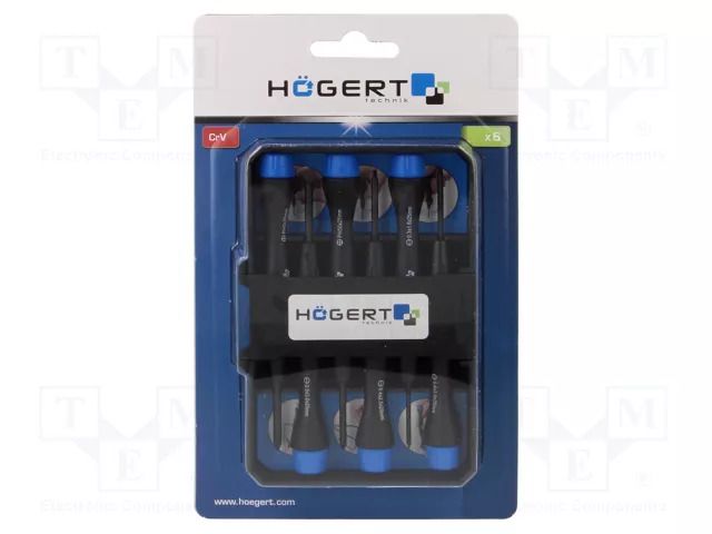 Precision; Phillips,slot; 6pcs; Screwdriver: precision-set HÖGERT TECHNIK HT1S272