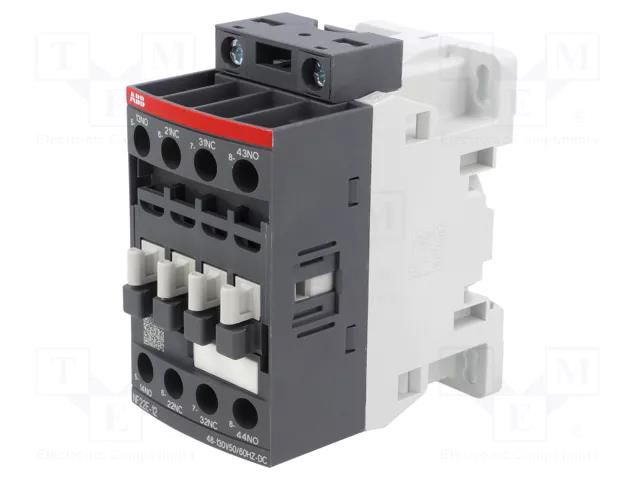 Contactor: 4-pole; NC x2 + NO x2; 48÷130VAC,48÷130VDC; 3A; NF ABB 1SBH137001R1222