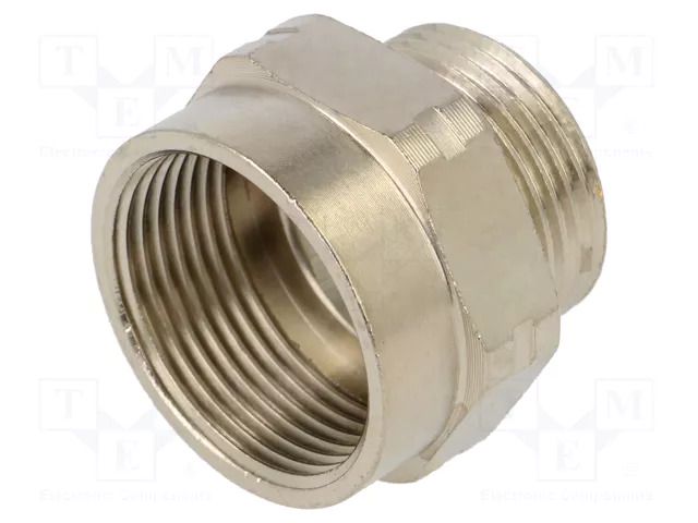 Thread adapter; Int.thread: M25; Ext.thread: PG16; brass HELLERMANNTYTON CNV-PG16-M25-ML