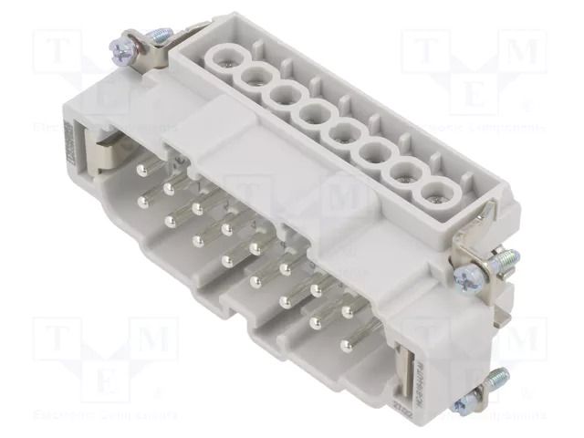 Connector: HDC; contact insert; male; PIN: 16; 16A; 500V; HEAVYCON PHOENIX CONTACT HC-B16-I-UT-M
