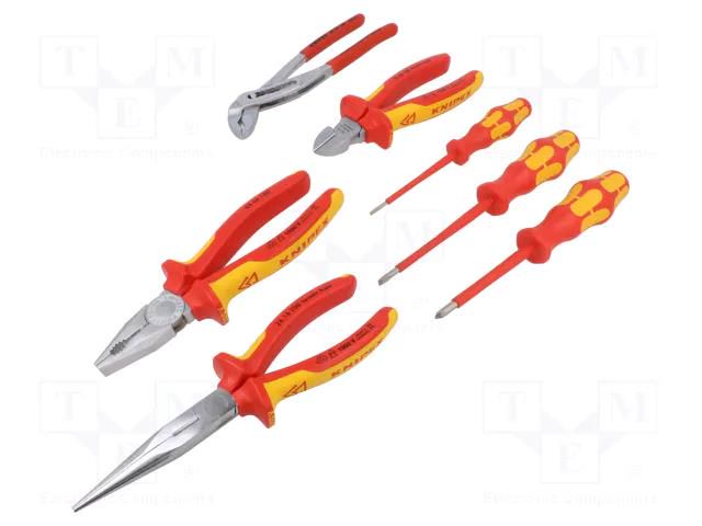 Kit: for assembly work; for electricians; bag; 7pcs. KNIPEX KNP.002115