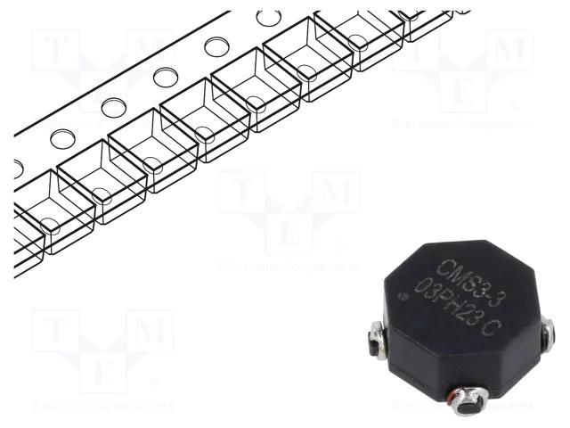 Inductor: common mode; SMD; 64uH; 4.75A; 13.97x13.97x6mm; 7mΩ EATON ELECTRONICS CMS3-3-R