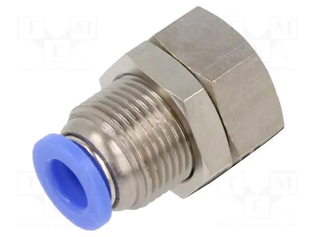 Push-in fitting; bulkhead,straight; -0.95÷15bar; Thread: Rc 1/8" PNEUMAT 151.018-6