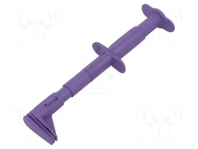 Clip-on probe; crocodile; 5A; 1kVDC; violet; Grip capac: max.25mm STÄUBLI GRIP-F-26