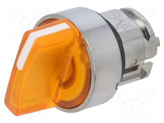 Switch: rotary; 22mm; Stabl.pos: 3; orange; LED; IP66; prominent SCHNEIDER ELECTRIC ZB4BK1353