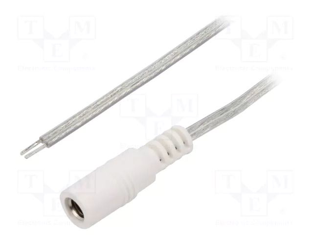 Cable; 2x0.5mm2; wires,DC 5,5/2,5 socket; straight; transparent BQ CABLE DC.CAB.8410.0150