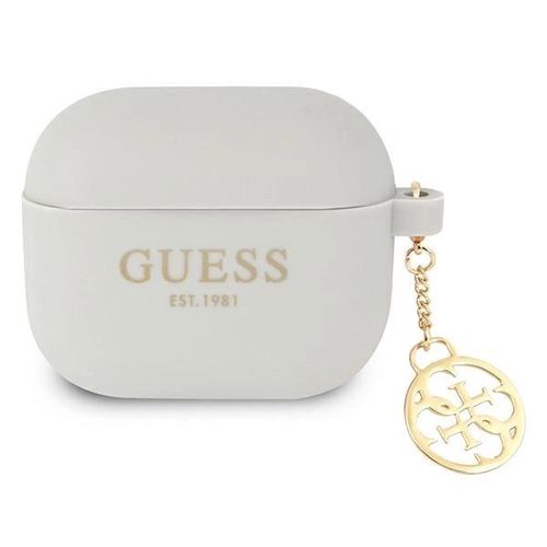 Guess GUA3LSC4EG AirPods 3 cover grey/grey Silicone Charm 4G Collection, Guess 3666339039325 3666339039325