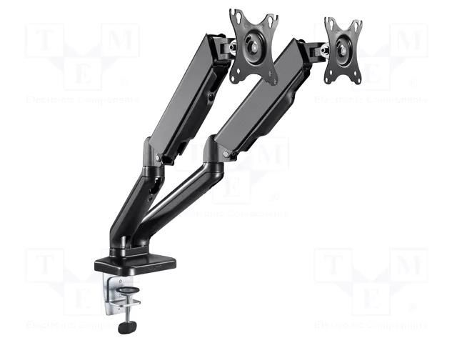 Monitor holder; 9kg; 17÷32"; Arm len: 340mm; for two monitors Goobay GOOBAY-58531