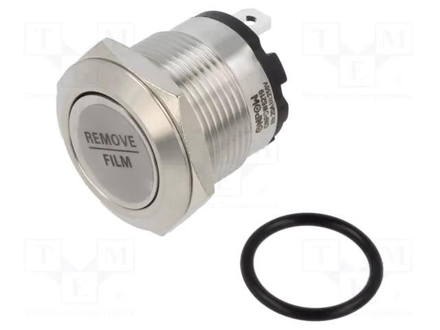 Switch: vandal resistant; Pos: 2; SPST-NO; 20A/220VAC; IP40; OFF-ON ONPOW 6219F10ZJS