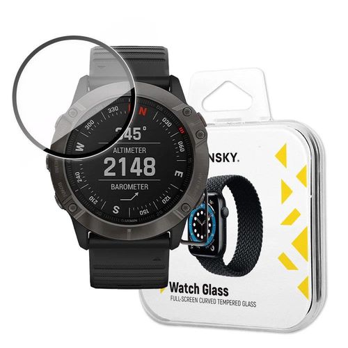 Wozinsky Watch Glass hybrid glass for Garmin Fenix 6 Pro black, Wozinsky 5907769310027 5907769310027