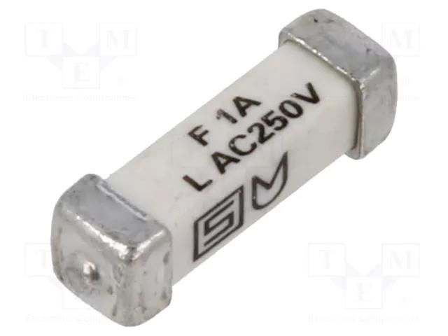 Fuse: fuse; 1A; 250VAC; 125VDC; quick blow; ceramic; 3x10.1mm; SMD SCHURTER 3405.0166.11