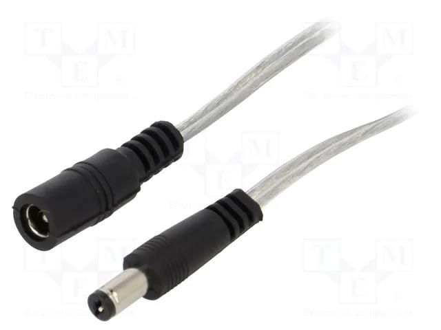 Cable; 2x0.5mm2; DC 5,5/2,1 plug,DC 5,5/2,1 socket; straight BQ CABLE DC.EXT.8200.0200