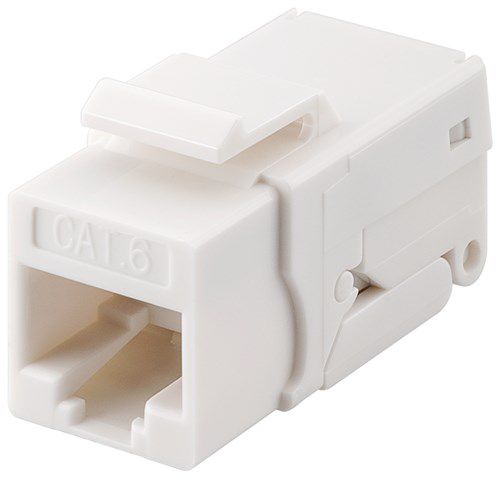 Keystone Module RJ45 CAT 6, UTP, 250 MHz - 16.2 mm wide, for IDC connection (toolless), snap-in system 95742