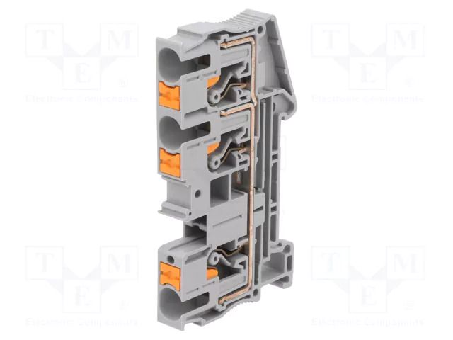 Splice terminal: rail; PT; 41A; 1kV; for DIN rail mounting; grey PHOENIX CONTACT PT6-TWIN
