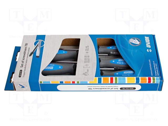 Pozidriv®,slot; PZ1,PZ2,4x0.8mm,5.5x1mm,6.5x1.2mm; TBI; 5pcs. UNIOR UNIOR-611987