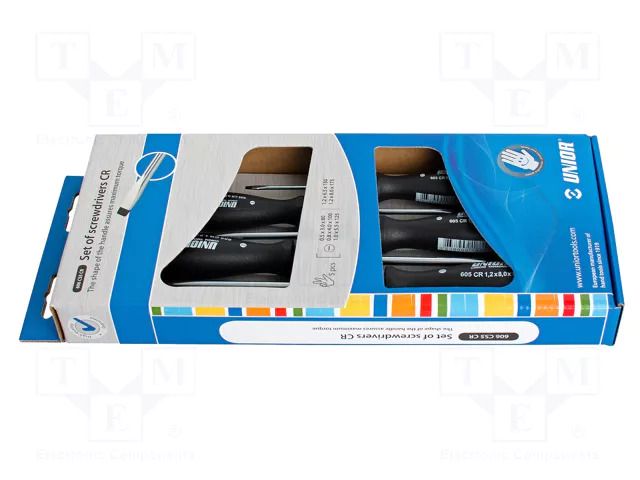 Slot; 3x0.5mm,4x0.8mm,5.5x1mm,6.5x1.2mm,8x1.2mm; CR; 5pcs. UNIOR UNIOR-617017