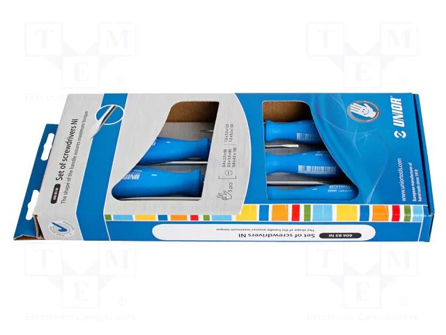 Slot; 2x0.4mm,3x0.5mm,4x0.8mm,5.5x1mm,6.5x1.2mm; NI; 5pcs. UNIOR UNIOR-617033