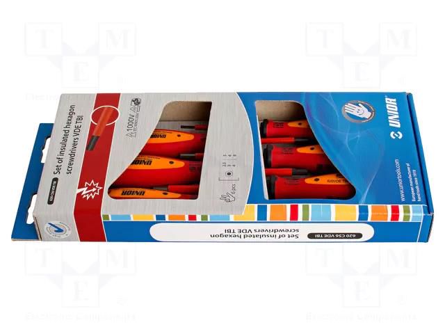Kit: screwdrivers; insulated; hex key; TBI; 620CS6VDETBI; 6pcs. UNIOR UNIOR-617048