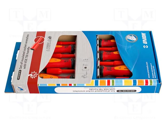 Kit: screwdrivers; insulated; 6-angles socket; TBI; 6pcs. UNIOR UNIOR-617050