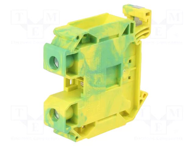 Splice terminal: rail; screw terminal; yellow-green; polyamide PHOENIX CONTACT UT35-PE