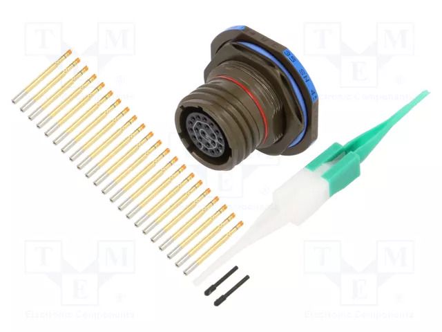 Connector: military; socket; female; PIN: 22; straight; crimped AMPHENOL AIR D38999/24WC35SN