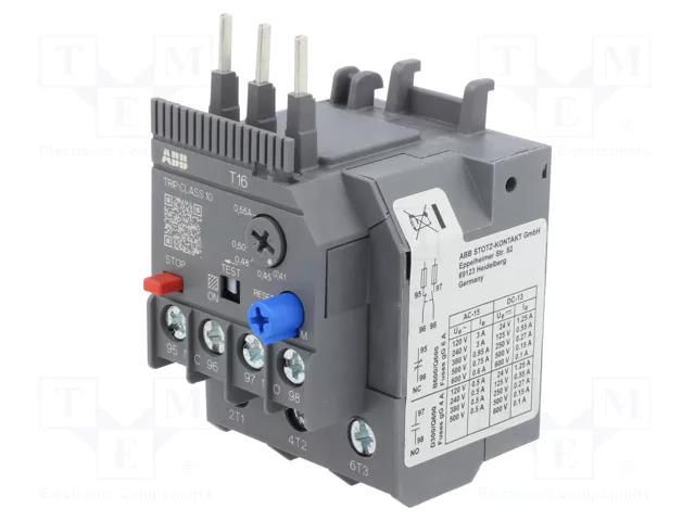 Thermal relay; Series: AF; Leads: screw terminals; 0.41÷0.55A ABB T16-0.55