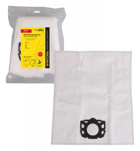 PATONA 5 vacuum cleaner bag multi layer fleece f. Kärcher MV4 MV5 MV6 WD6 2.863-006.0 with plastic cap, PATONA 9591 4055655205672