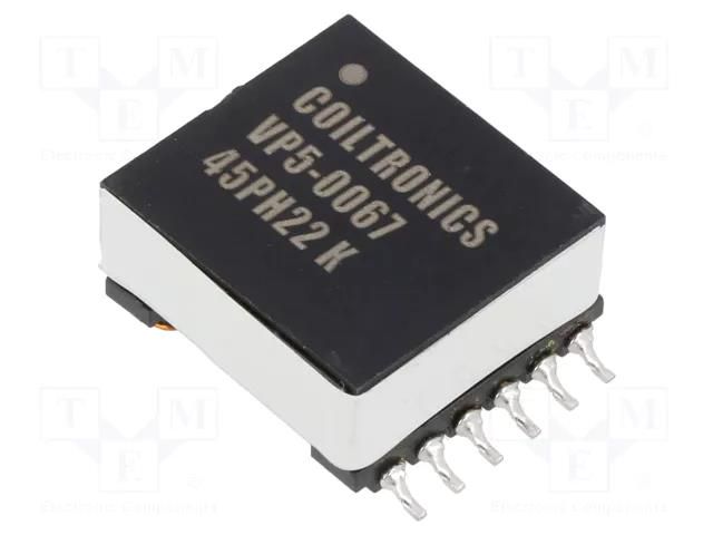 Transformer: impulse; 4.3uH; -40÷125°C; ±20%; 2.08A; 47mΩ EATON ELECTRONICS VP5-0067-R
