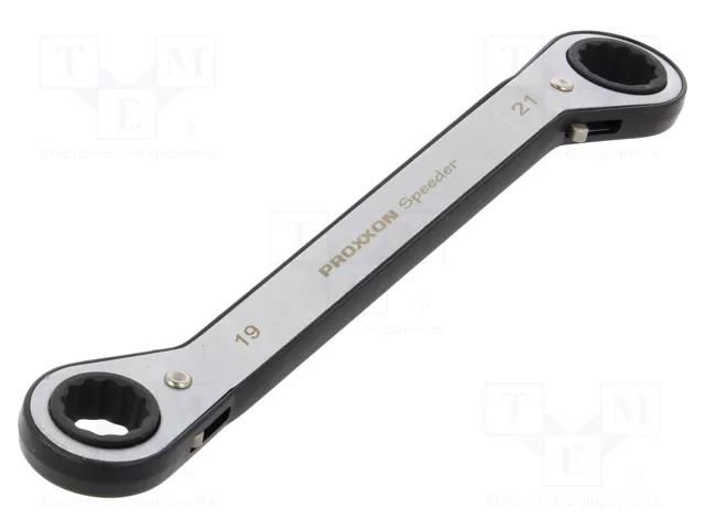 Wrench; box,with ratchet; 19mm,21mm; Speeder PROXXON PR23216