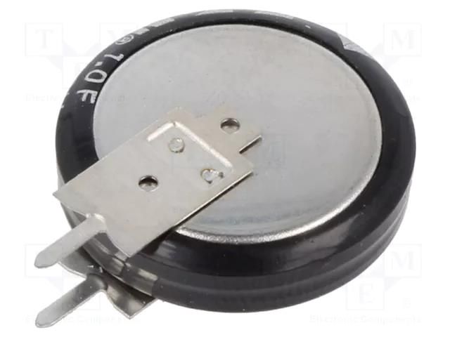 Supercapacitor; THT; 1F; 5VDC; -20÷80%; Body dim: Ø19.1x5.2mm; 30Ω EATON ELECTRONICS KVR-5R0V105-R