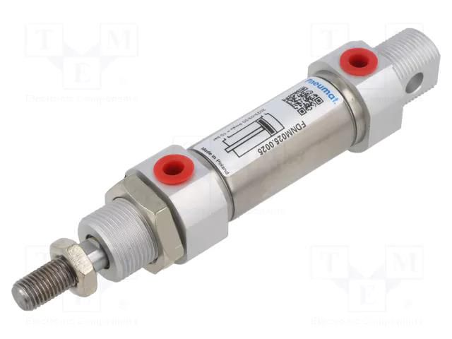 Round cylinder; Piston diam: 25mm; Piston stroke: 25mm; 1÷10bar PNEUMAT FDNM025.0025
