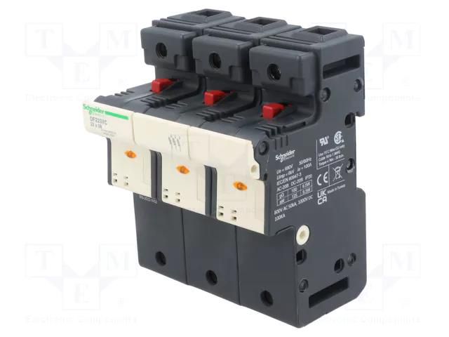 Fuse base; for DIN rail mounting; Poles: 3 SCHNEIDER ELECTRIC DF223VC