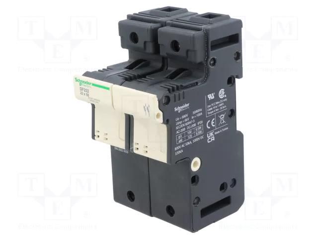 Fuse base; for DIN rail mounting; Poles: 3 SCHNEIDER ELECTRIC DF222