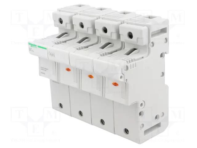 Fuse base; for DIN rail mounting; Poles: 3+N SCHNEIDER ELECTRIC A9GSB792